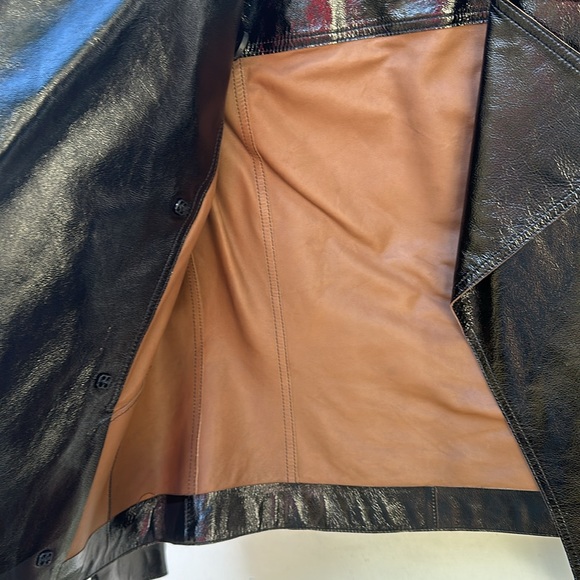 Allsaints Deebee Leather Blazer/ black - Picture 6 of 8